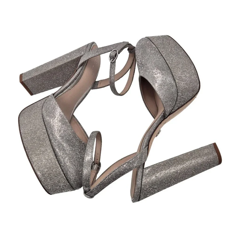 Antonio Melani Born on Fifth Size 9.5 M Liv Metallic Glitter Platform Pumps 676 - Picture 6 of 13